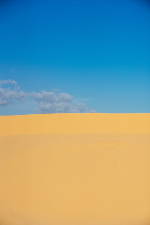 蓝天下的沙漠照片 · 免费素材图片