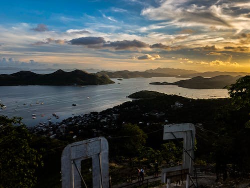 黄金时段岛屿风景照 · 免费素材图片