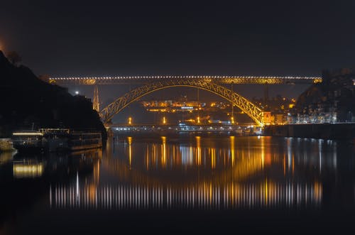 有关dom路易斯桥, 反射, 晚上的免费素材图片