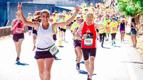 男女马拉松赛跑 · 免费素材图片