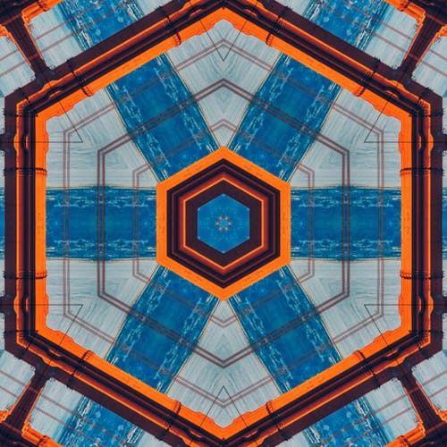 多彩多姿的六角幻觉图 · 免费素材图片
