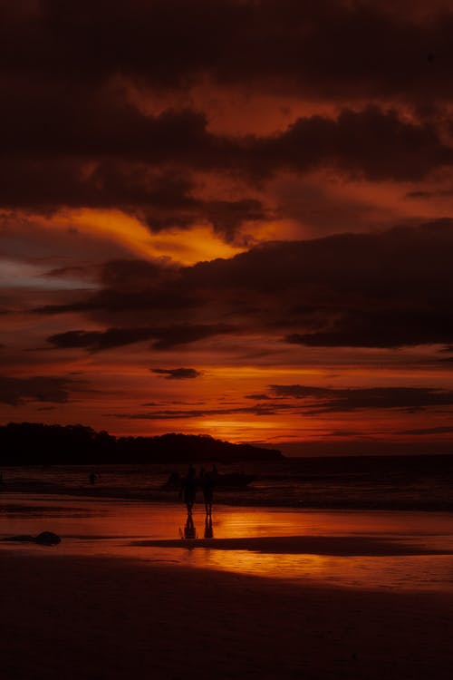 有关全景, 剪影, 日落的免费素材图片