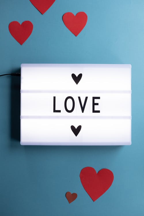 白色和黑色爱情打印盒 · 免费素材图片