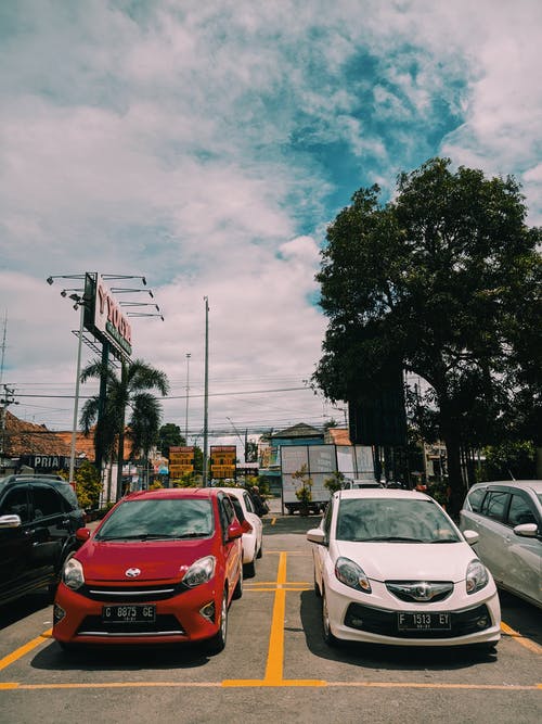 有关停, 停车场, 垂直拍摄的免费素材图片