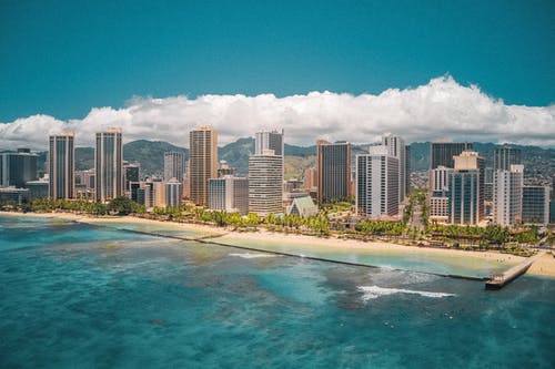 有关城镇, 夏威夷, 威基基海滩的免费素材图片