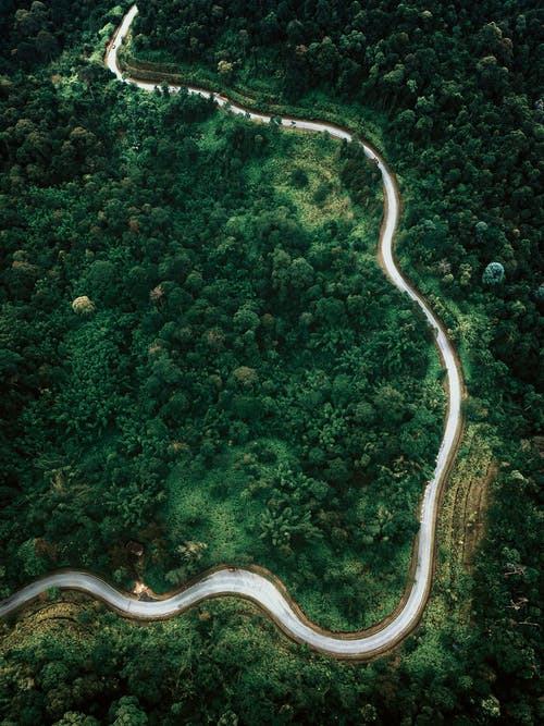 有关俯视图, 公路旅行, 和平的的免费素材图片