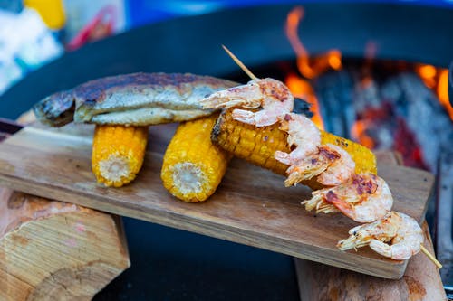 有关大虾, 烤, 烤架的免费素材图片
