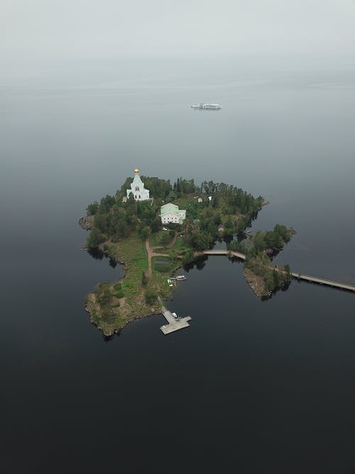 有关垂直拍摄, 島, 海的免费素材图片