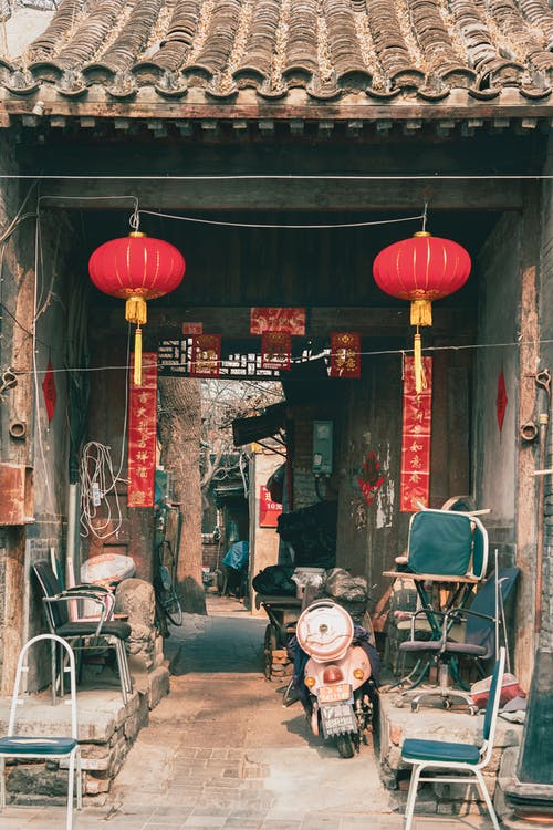 有关中國燈籠, 北京, 垂直拍摄的免费素材图片