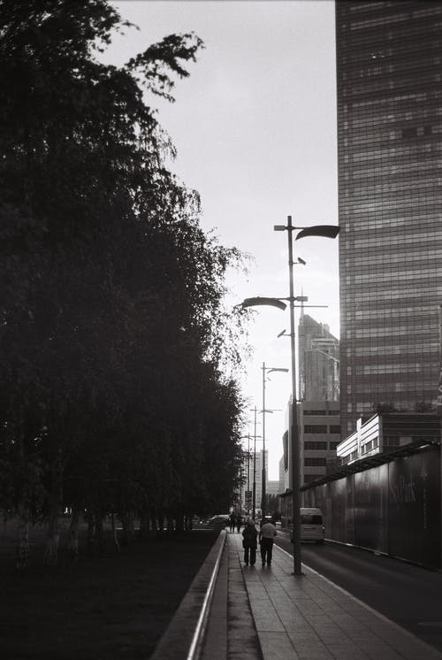 有关人行道, 动车, 垂直拍摄的免费素材图片