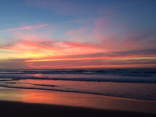 有关岸邊, 日落, 海岸的免费素材图片