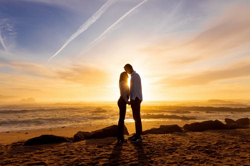 有关一對, 剪影, 地平線的免费素材图片