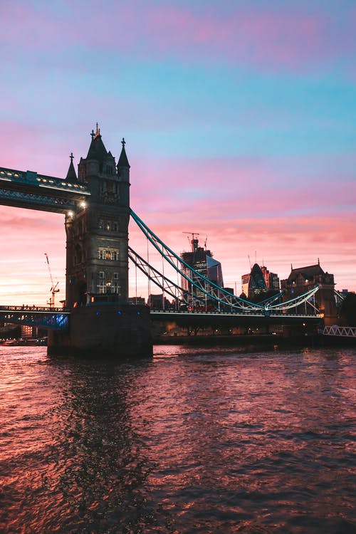 有关倫敦, 吊橋, 垂直拍摄的免费素材图片