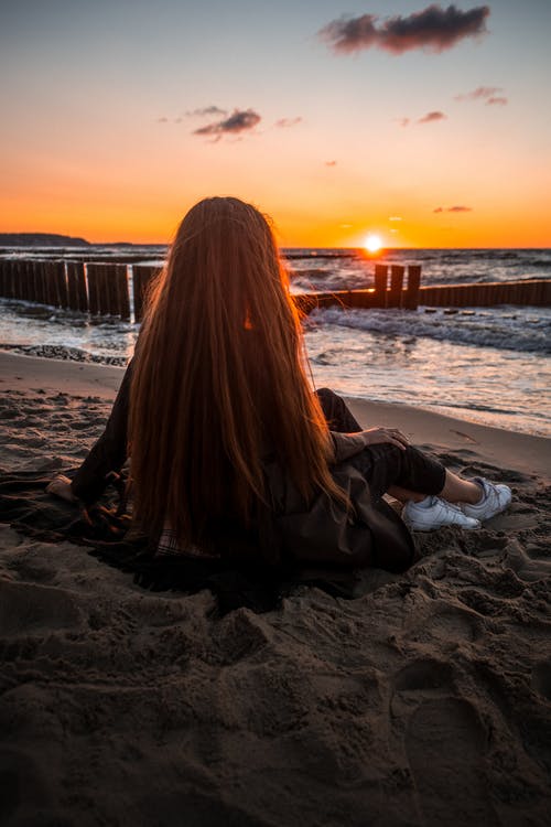 有关地平線, 坐, 垂直拍摄的免费素材图片