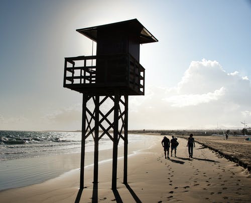 有关夏天, 戶外, 救生員塔的免费素材图片