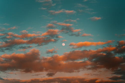 有关天空, 月圓, 雲的免费素材图片