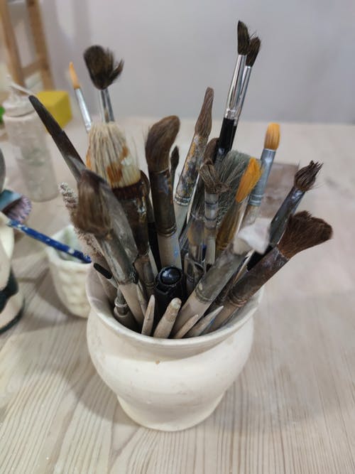 有关垂直的, 油画刷, 特写的免费素材图片