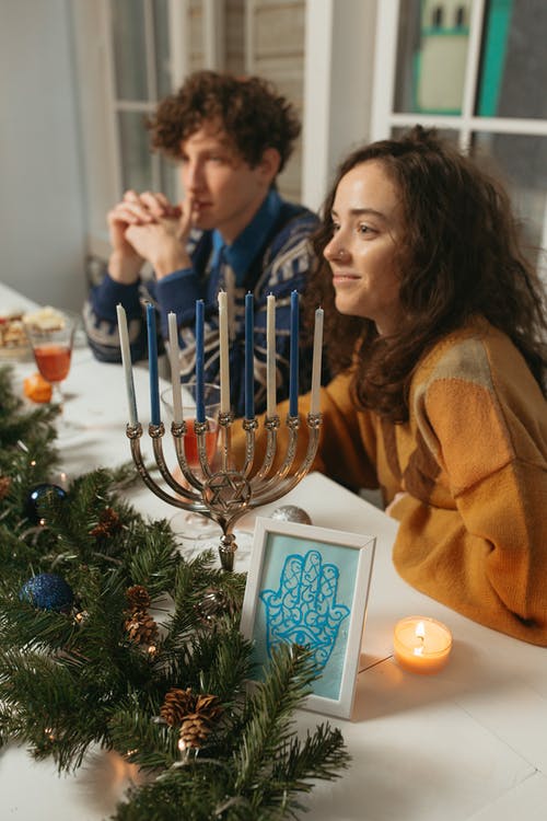 有关hanukkiah, 人, 假日的免费素材图片