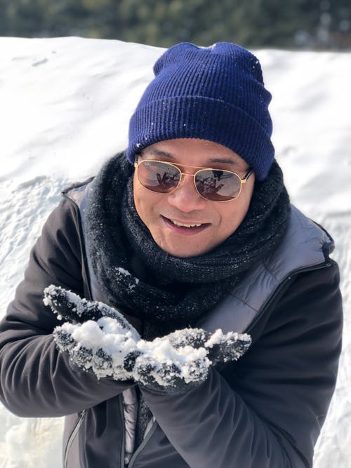 有关（頂部有小羊毛球的）羊毛帽子, 冬季, 冬裝的免费素材图片