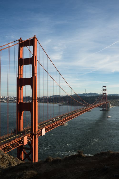 有关加州, 吊橋, 垂直拍摄的免费素材图片