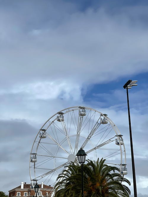 有关垂直拍摄, 摩天輪, 樹木的免费素材图片