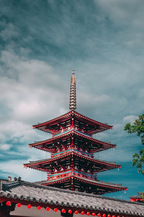 有关四天王寺, 垂直拍摄, 大阪的免费素材图片