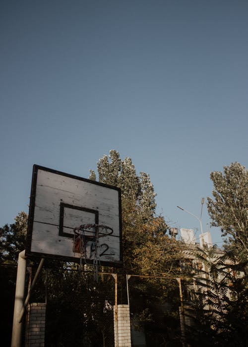 有关垂直拍摄, 清澈的蓝天, 篮板的免费素材图片