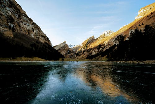 有关seealpsee, 冬季, 冰凍的湖面的免费素材图片
