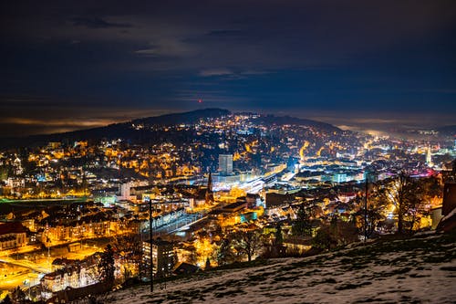 有关城市, 夜间, 市容的免费素材图片