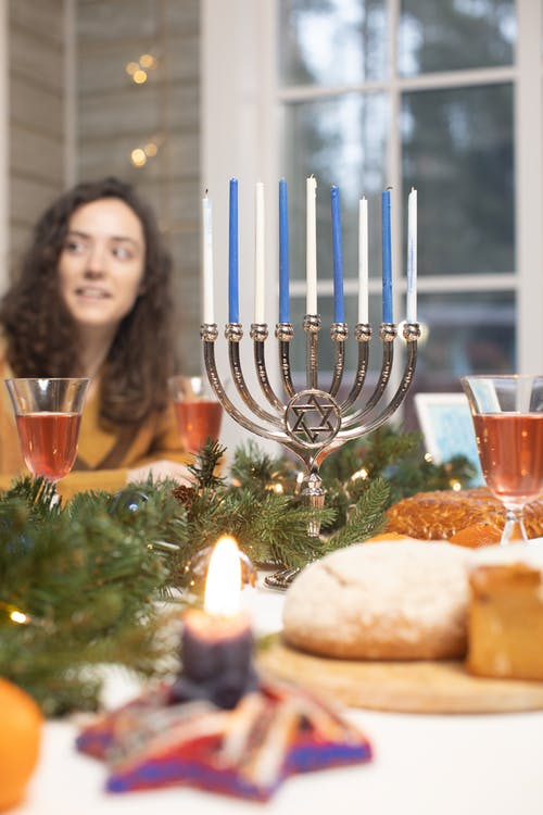 有关hanukkiah, 光明节, 圣诞气氛的免费素材图片