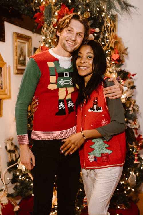 有关丑陋的圣诞毛衣, 人, 垂直拍摄的免费素材图片