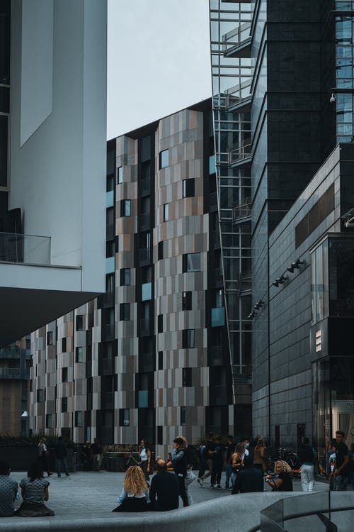 有关垂直的, 建築, 忙的免费素材图片