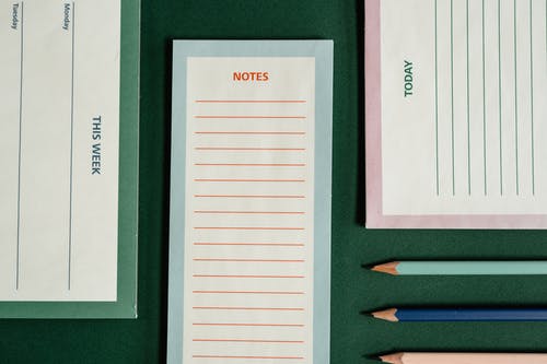 有关Flatlay, 文具, 記事本的免费素材图片