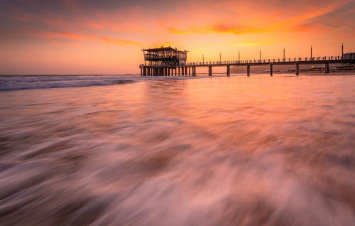 有关日落, 晚間, 海的免费素材图片