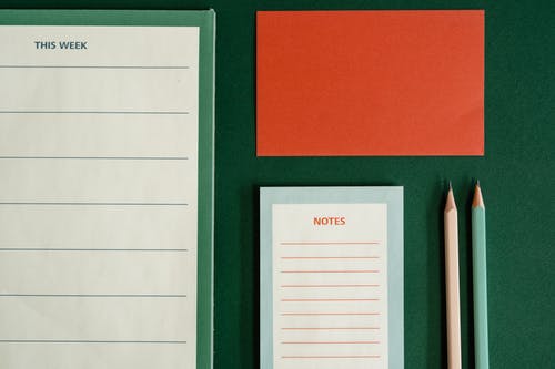 有关Flatlay, 文具, 記事本的免费素材图片