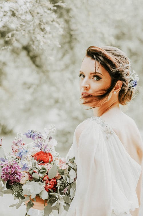 有关一束花, 七彩花朵, 从后面的免费素材图片