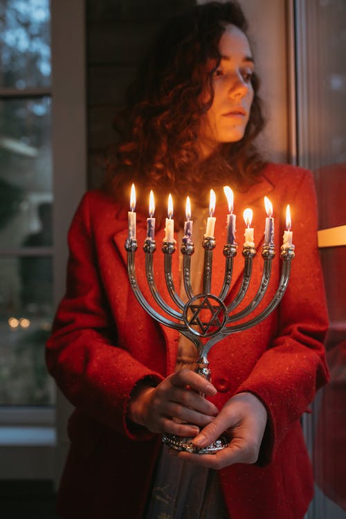 有关hanukkiah, 光明节, 圣诞气氛的免费素材图片