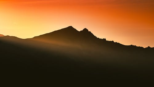 有关剪影, 山, 山頂的免费素材图片