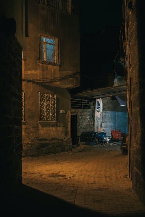 有关垂直拍摄, 巷弄, 房子的免费素材图片