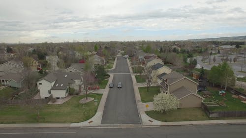 小镇的无人机画面 · 免费素材视频