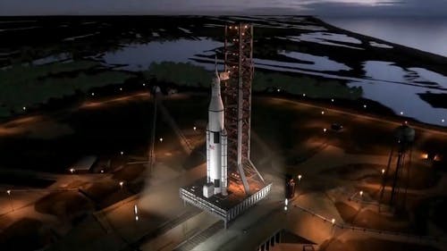 火箭起飞的cg动画 · 免费素材视频