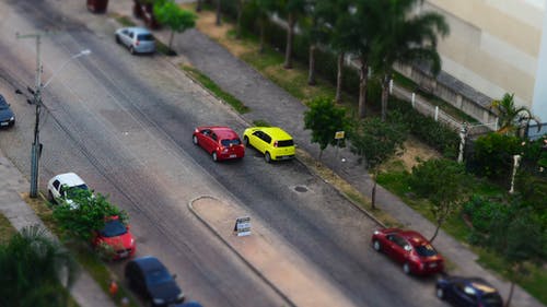 白天汽车的高角度视图 · 免费素材视频