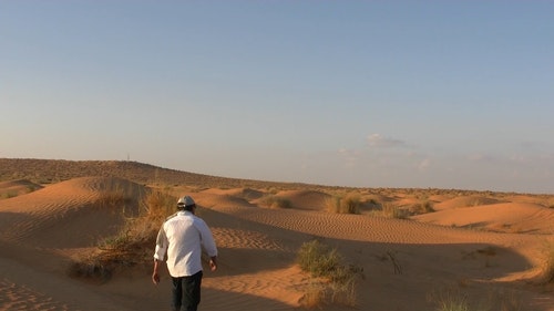 站在沙漠中间的人 · 免费素材视频