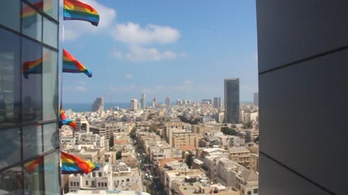 电梯的外部视图 · 免费素材视频