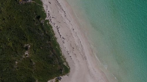 海滩的高角度视图 · 免费素材视频