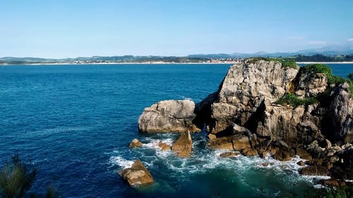 海洋悬崖的视图 · 免费素材视频