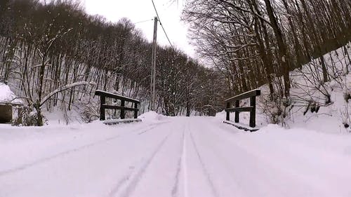 使用go Pro拍摄的冬季风景视频 · 免费素材视频