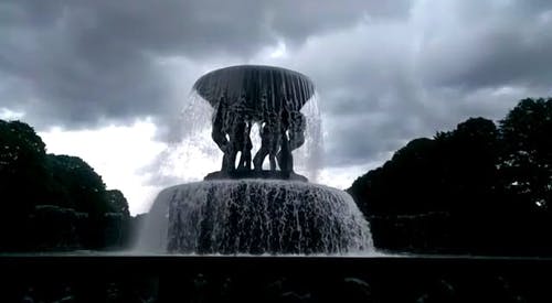 公园里美丽的喷泉 · 免费素材视频