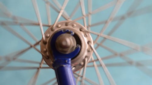 自行车的轮辐和轮毂的特写视图 · 免费素材视频