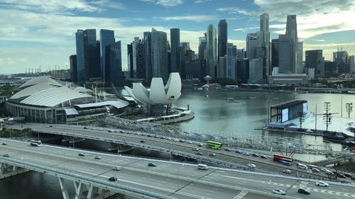 游戏中时光倒流模式下的城市风景 · 免费素材视频